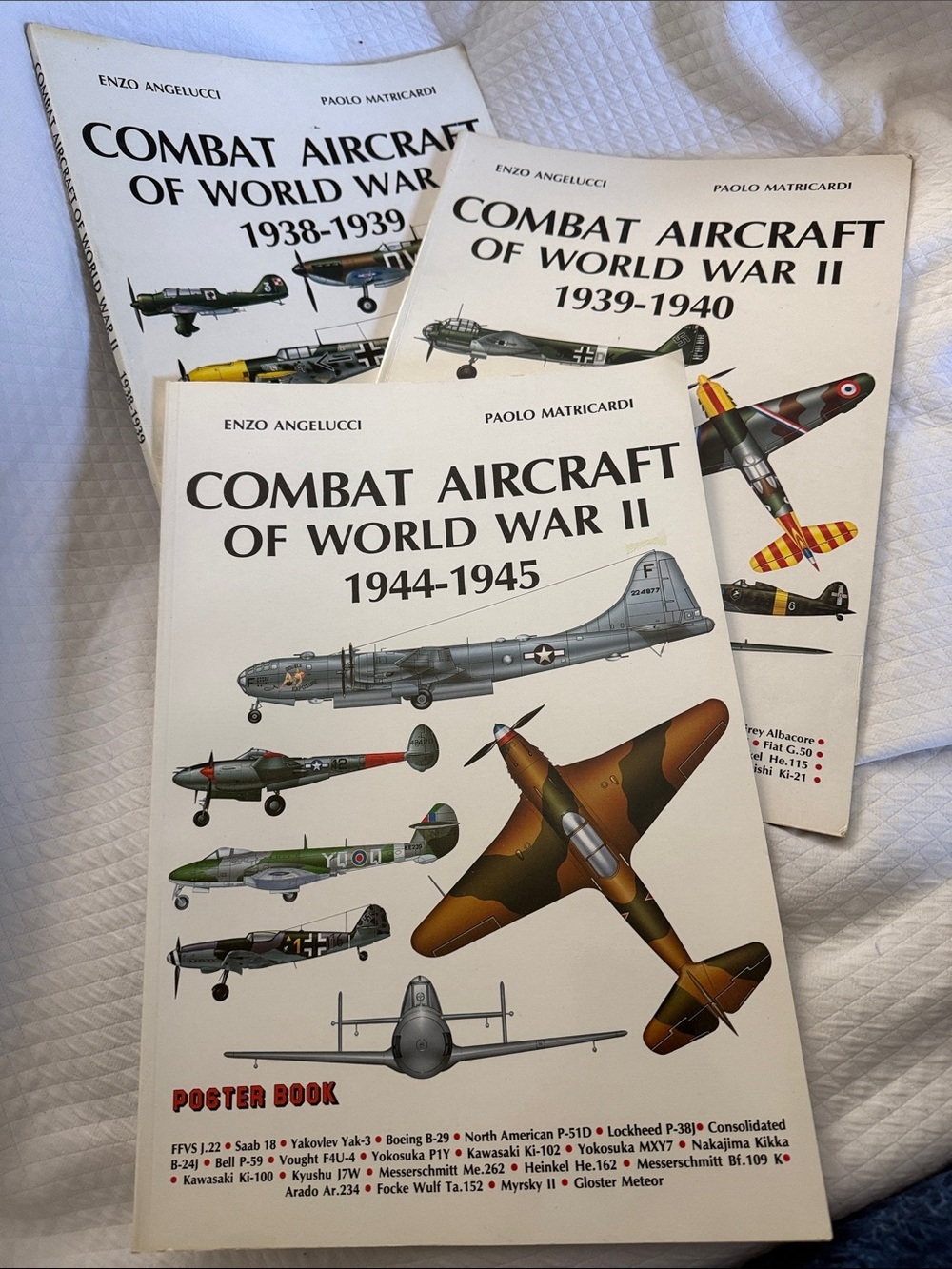 3 Combat Aircraft of World War II Poster Books 1938-1939, 1939-1940, 1944-1945